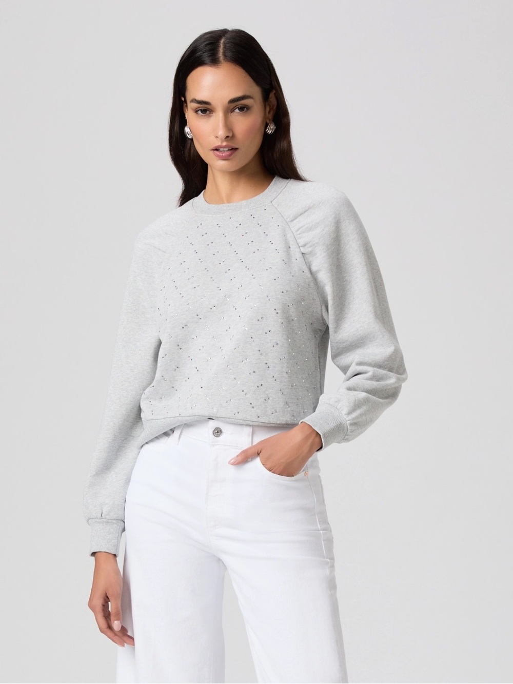 NWOT PAIGE Cotton Embellished Tricia Sweatshirt
